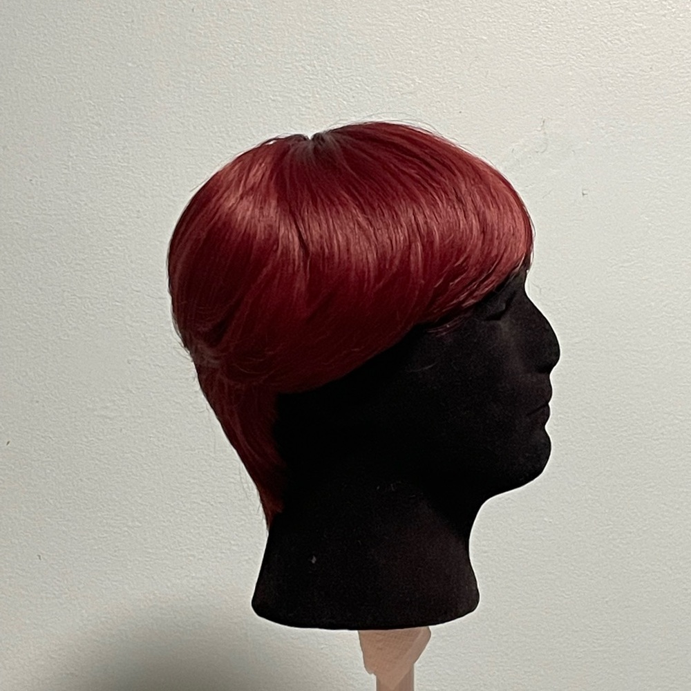 📦Burgundy pixie cut wig